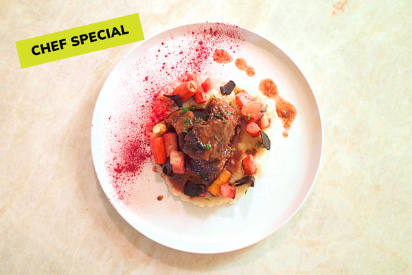 Bouef Provencal, Pressed Root Vegetables, Celery Root & Black Truffle Puree